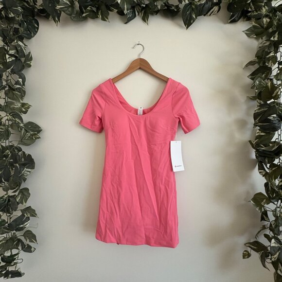 Lululemon Athletic Align Short Sleeve Dress Sakura Pink NWT Women’s Sz 4 - Picture 1 of 8